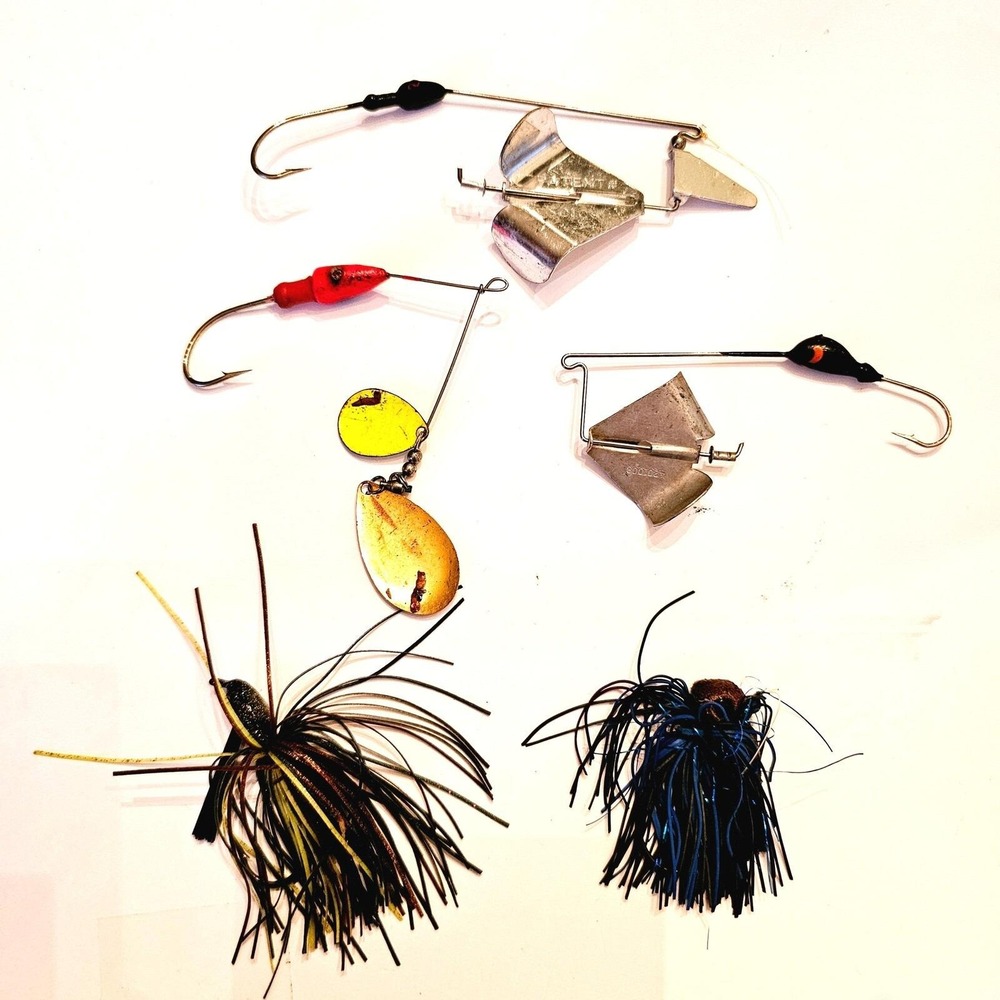 Vintage Mixed Fishing Lure Lot Buzzbaits Spinnerbait Bass Jigs Tackle Bundle